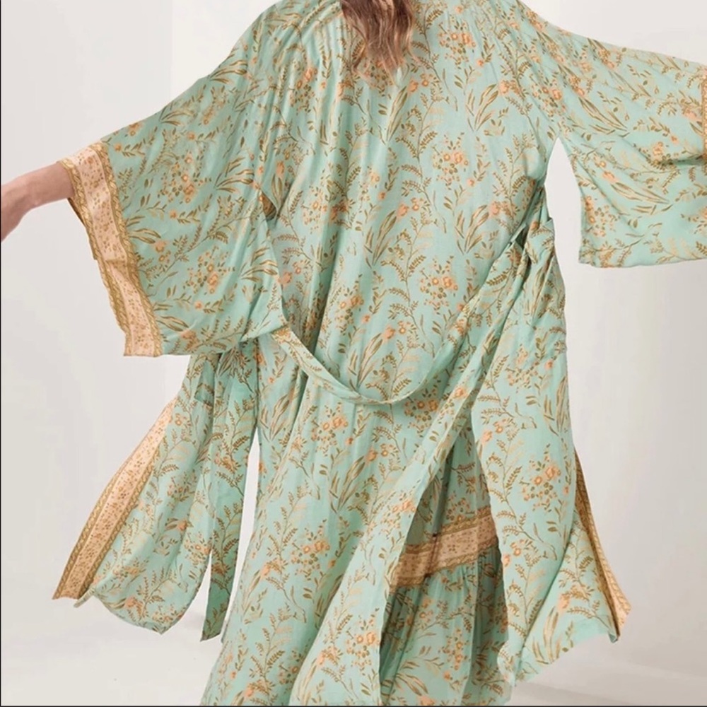 •NOW IN• Gypsy Lime + Thyme Bohemian Wrap Kimono - Picture 7 of 16